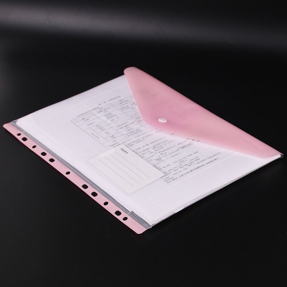 6 Pcs A4 Binder Pocket Plastic Label Loose-Leaf Perfect Punched Pockets School