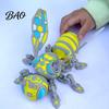 Mechanical Bee Model 3D Printed Figurine, Collectible Cyberpunk Hornet Ornament with Lightweight Figure Movable Joints, Stress Relief Articulated