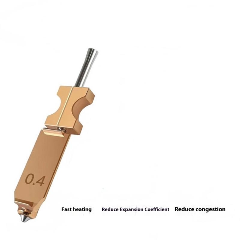 Interchangeable 3D Printing Nozzle Set Heat Resistant Metal Tip Multiple Diameter Option 0.25 0.4 0.6mm