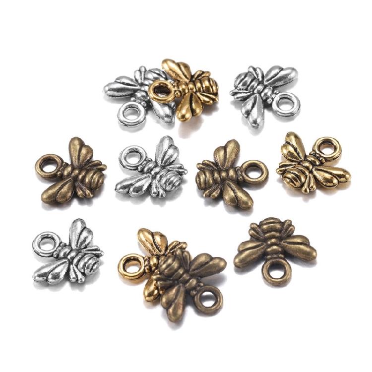 Pack of 40 Handmade Craft Pendants Bees Shaped Jewelry Making Supplies Ornament