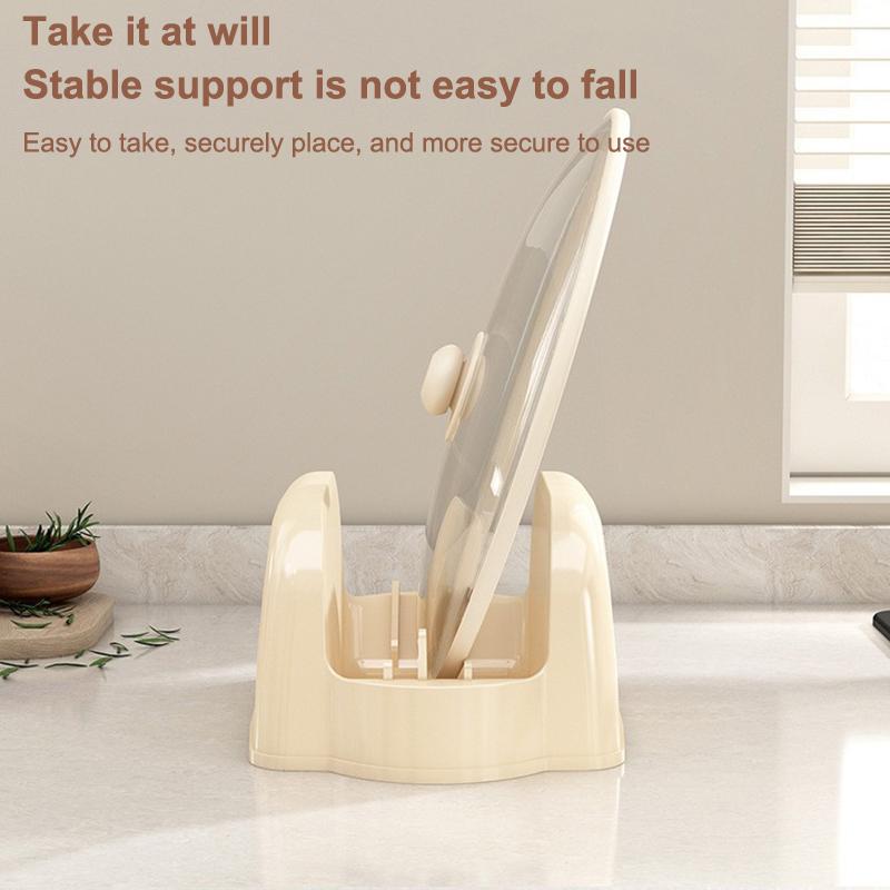 1 Stück Multifunktionales Kunststoff Küchenarbeitsplatten-Aufbewahrungsregal Haushalt Suppenlöffel Topfdeckel Aufbewahrungsregal