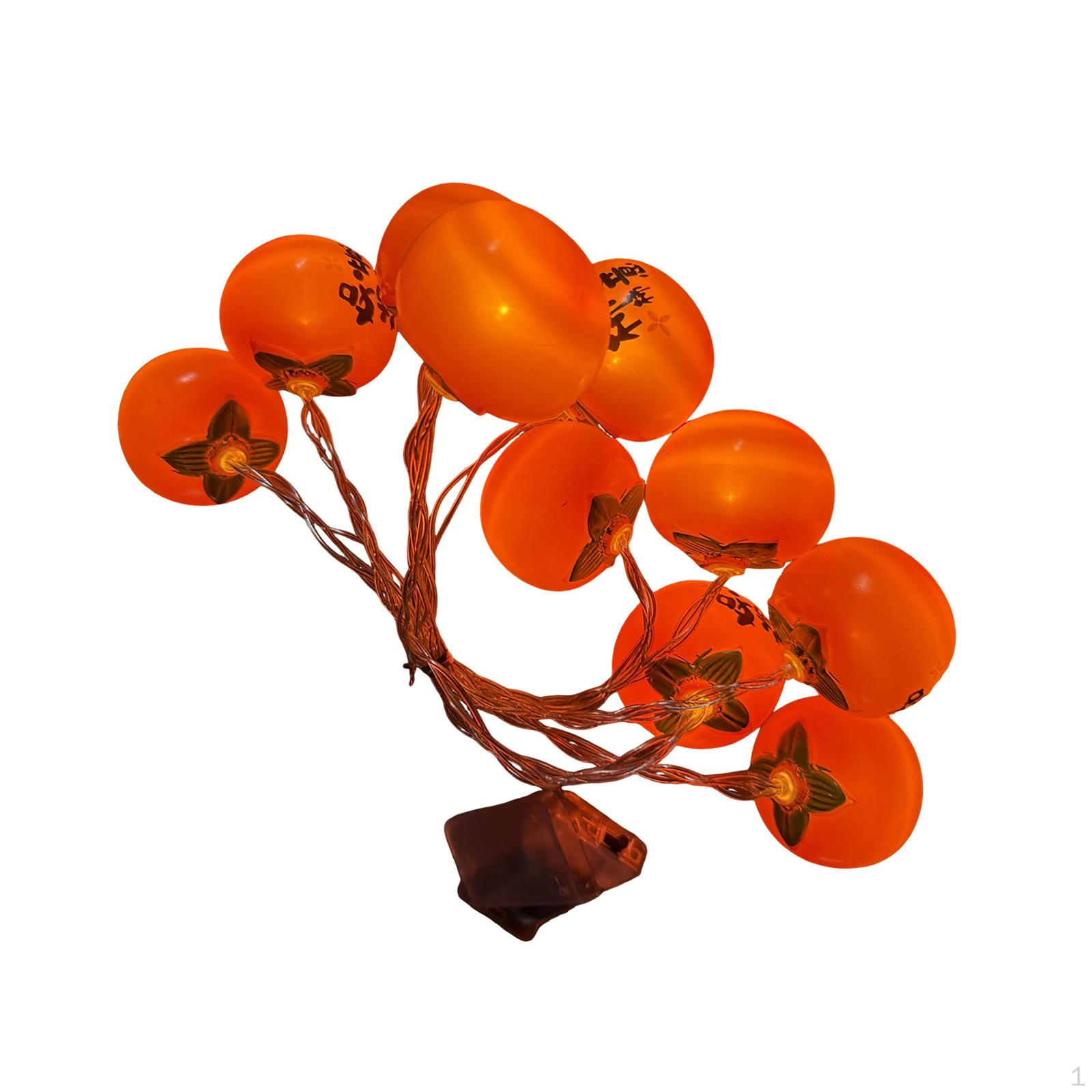 Persimmon String Light ,Chinese Year Decor Lucky Ornament Decorative for Home 1.5m 10 led