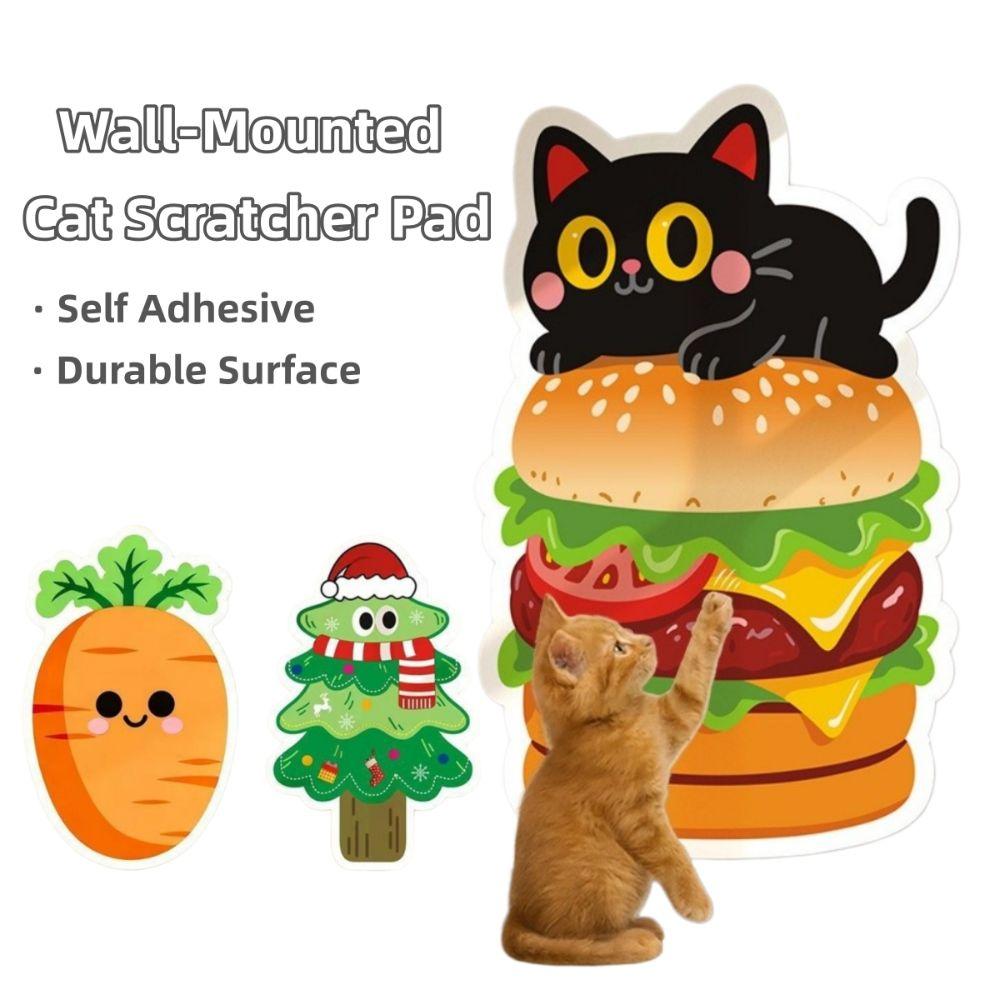 Non-Slip Backing Wall Scratching Mat Wall Mount Furniture Protector New Cat Scratcher Pad Home Use