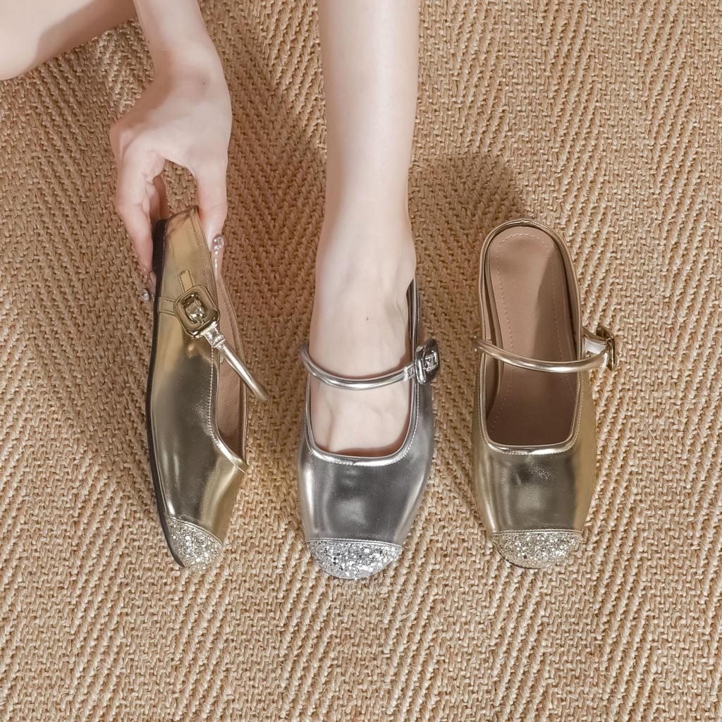 Women's shoes summer women's 2025 new fashion bag head half drag single shoes women's sexy versatile women's shoes soft sole is not tired