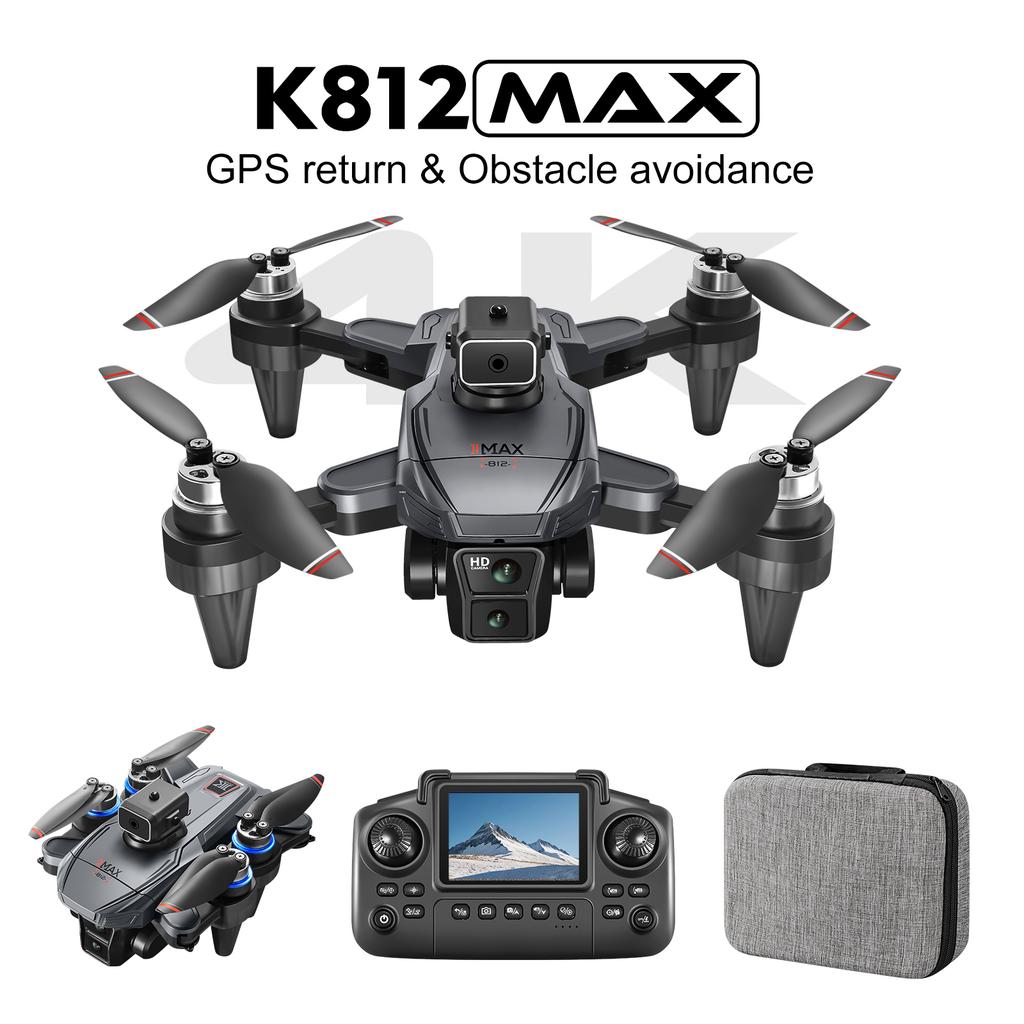 2025 New K812 MAX Drones With Screen 8K HD Aerial Photography GPS 5G Wifi Dual Camera Foldable Quadcopter RC Toys For Kids Gifts