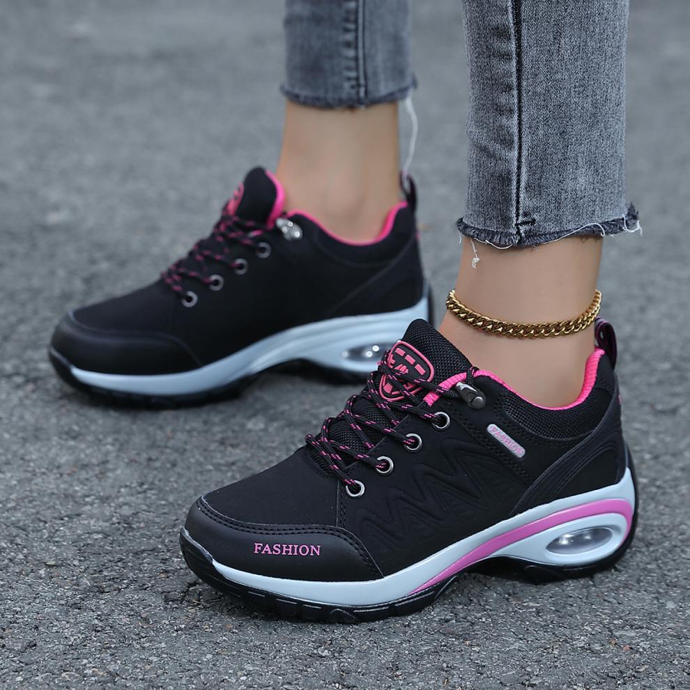 Air Cushion Running Shoes Women's Height Increase Soft Sole Shock Absorption Sports Versatile Platform Casual Shoes 2025 Autumn New Air Cushion Shoes