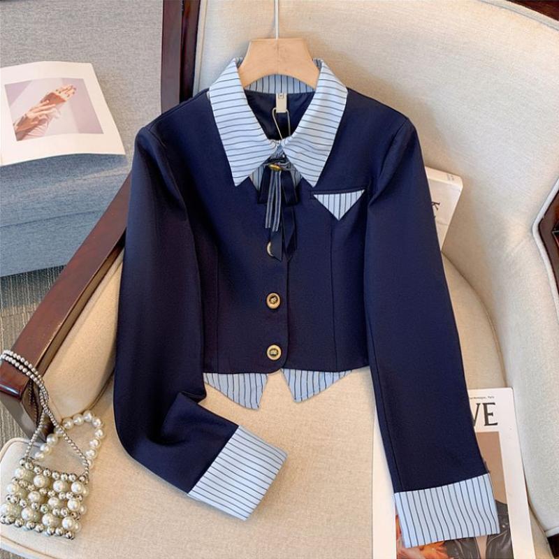 High-end Tea Department Wears A Complete Set of Women's Spring and Autumn Pleated Skirt, College Style Suit, Long Skirt.