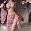 Exotic Princess Xi Shi Sexy Straps Vintage Belly Pocket Lace Chiffon Full Set Hanfu Super Fairy Dress Set Female