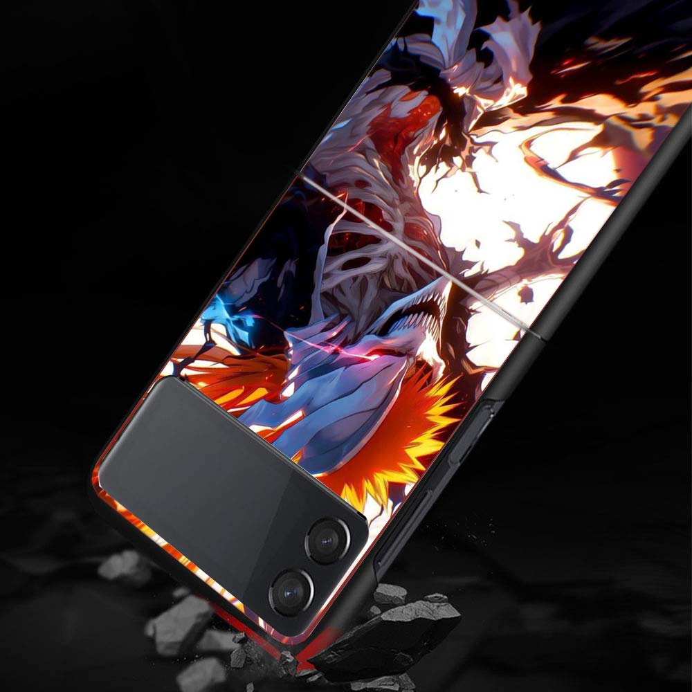 Kurosaki Ichigo Bleach Phone Case For Samsung Galaxy Z Flip 7 6 5 4 3 5G Shockproof Cover Z Flip7 Flip6 ZFlip5 Flip3 Flip4 Luxur
