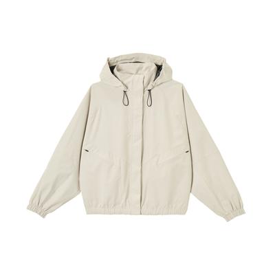 Veste Décontractée Zippée à Capuche Storm Fit Swift Couleur Unie Femmes Vestes Marron Pierre FB7493-104