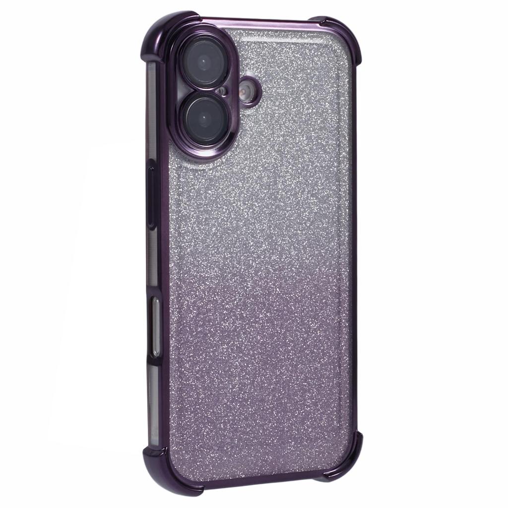 For iPhone 16 Plus Case Glitter TPU Phone Cover Reinforced Corners