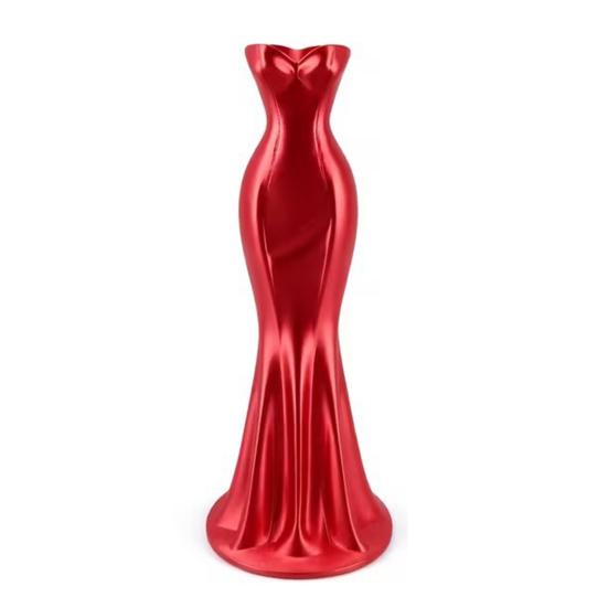 Elegante Kleiderförmige Vase, 3D-gedruckter minimalistischer Blumenhalter, Moderne dekorative Knospenvase für Wohnzimmer, Eingangsbereich, Schminktisch, Heimdekoration