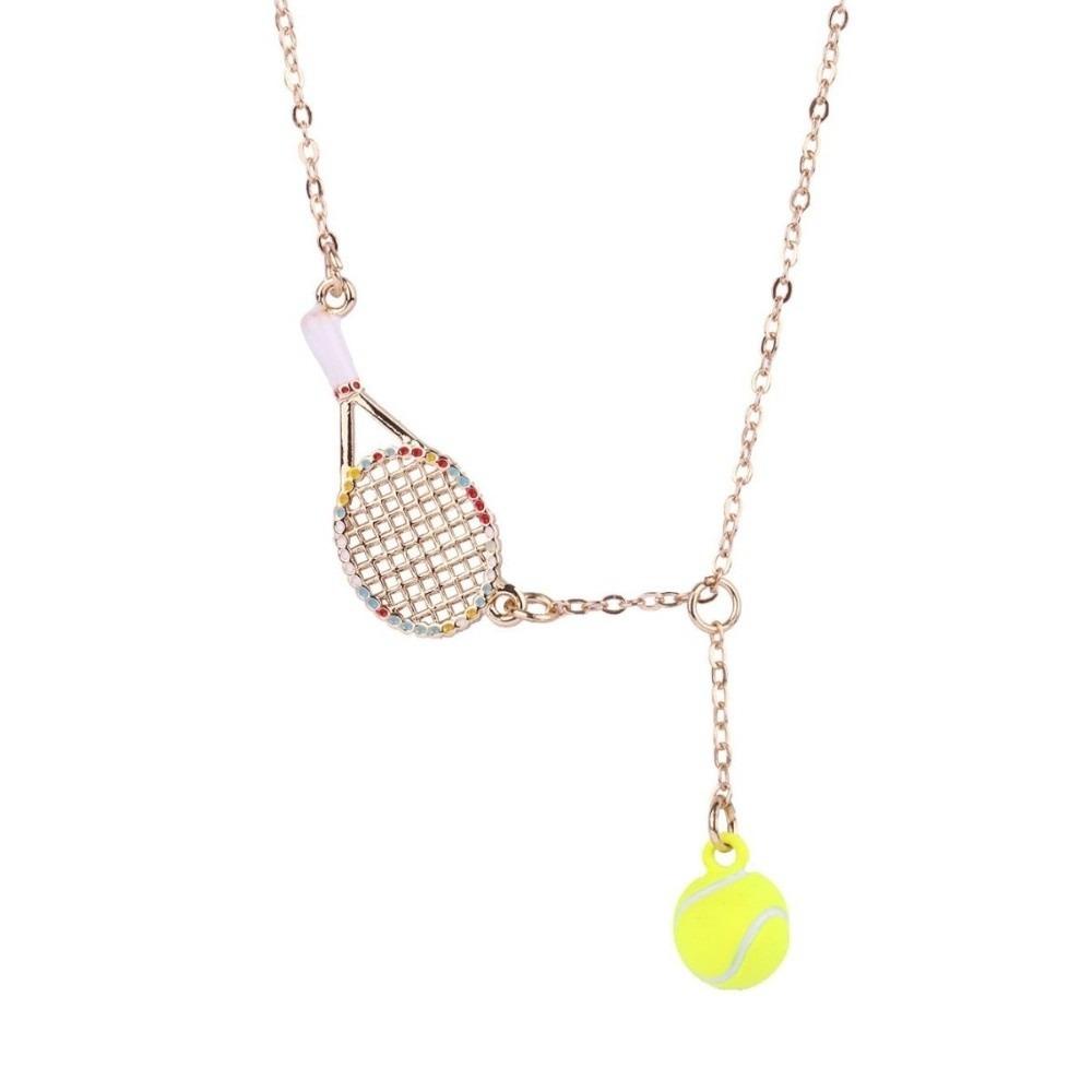 Openwork Design Racket Pendant Necklace Waterproof Sport Necklace Tennis Racket Necklace  Men