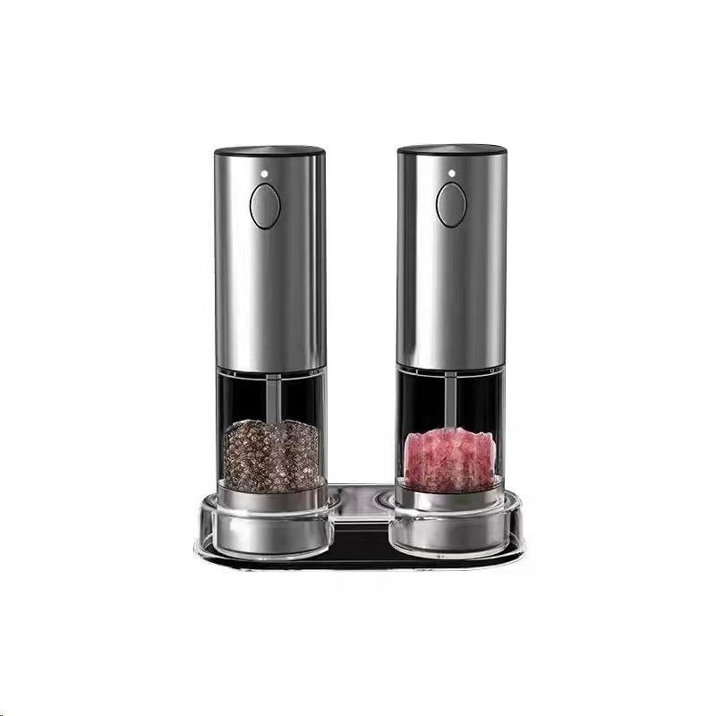 Molinillo de pimienta eléctrico automático, trituradora de especias portátil para cocina