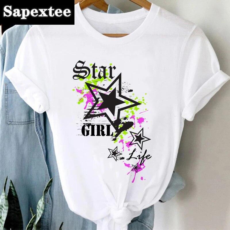 Frauen Eiscreme Lässig Niedlich Strand 90er Cartoon Kurzarm Grafik Sommer Mode Druck FeUnisex Kleidung Oberteile T-Shirts Unisex T-Shirt T-Shirt
