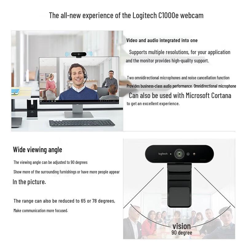 Logitech C1000e/s 4K UHD Business Webcam