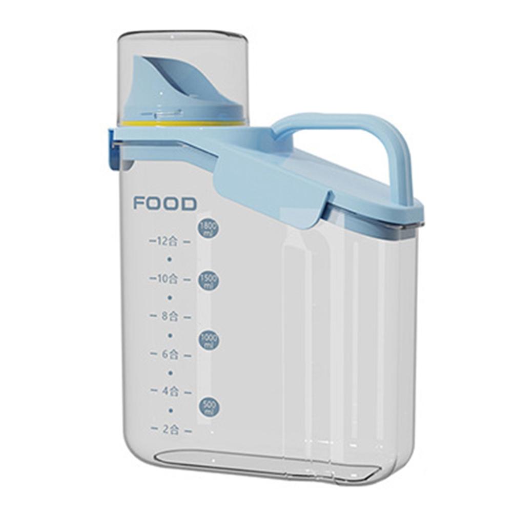 Containers Dispenser 1pcs 2000ml And Bulk Carry Handle Containers Dog Feeding Bin Double Sealed Moisture-Proof