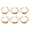 Retro-Stil DIY Schneeflocke Hohl Diamant Anhänger Armband Edelstahl High-End Gold Perlen Armband