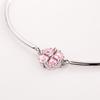 BELLA BOX Korean Version Temperament Heart Pink Four-leaf Clover Copper Silver Plated Bracelet Female Simple Personality Love Bracelet