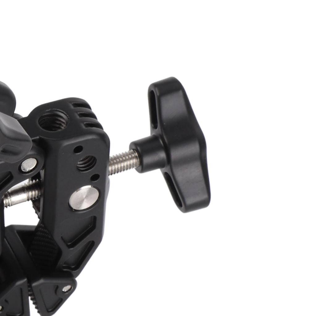 Double Camera Clamp, 360 Degree Clamp Camera Mount Crab Pliers Clip Compatible with 1/4" and 3/8" Cold Shoe Interfaces for Photography