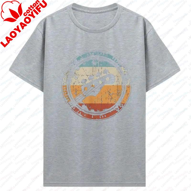 

Vintage Bass Graphic Streetwear Cotton Birthday Gifts Summer Tshirt Guitar Headstock for Bassist and Bass Player Oneck T Shirt 4XL