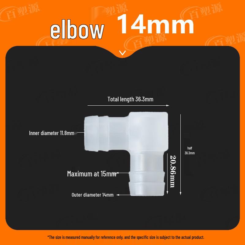 Plastic Elbow Hose Connector 90° Barb for Fish Tank Water Pipe