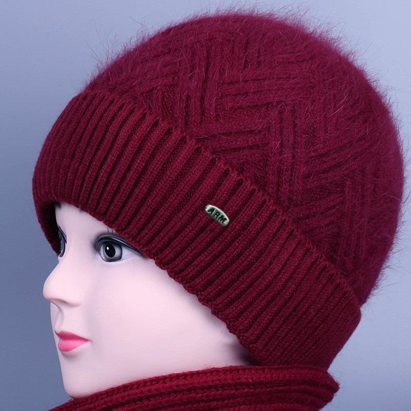 Winter Women's Wool Hat Old Lady Fleece Warm Thickened Duck Tongue Knitted Hat Old Hat