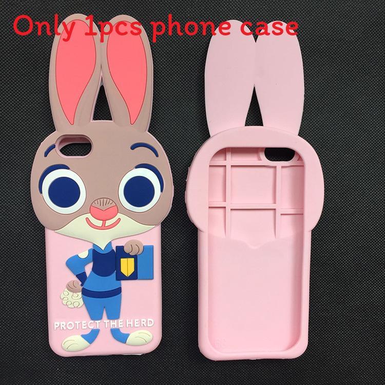 For Iphone 5 5s 6 6plus Zootopia Judy Hopps Nick Wilde Silicone Mobile Cover With Shockproof Features For Teen Gift