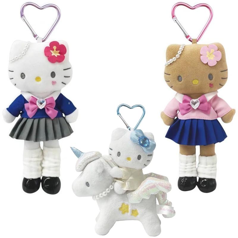 15cm Kawaii Sanrio Long Legs Plush Keychain Hello Kitty My Melody Bag Pendant Cartoon Doll Toy Gift