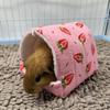 Autumn Winter Warm Print Sleeping Bed House Triangular Nest for Pet Bird Parrot Rabbit Squirrel Guinea Pig Hamster Hanging Cage