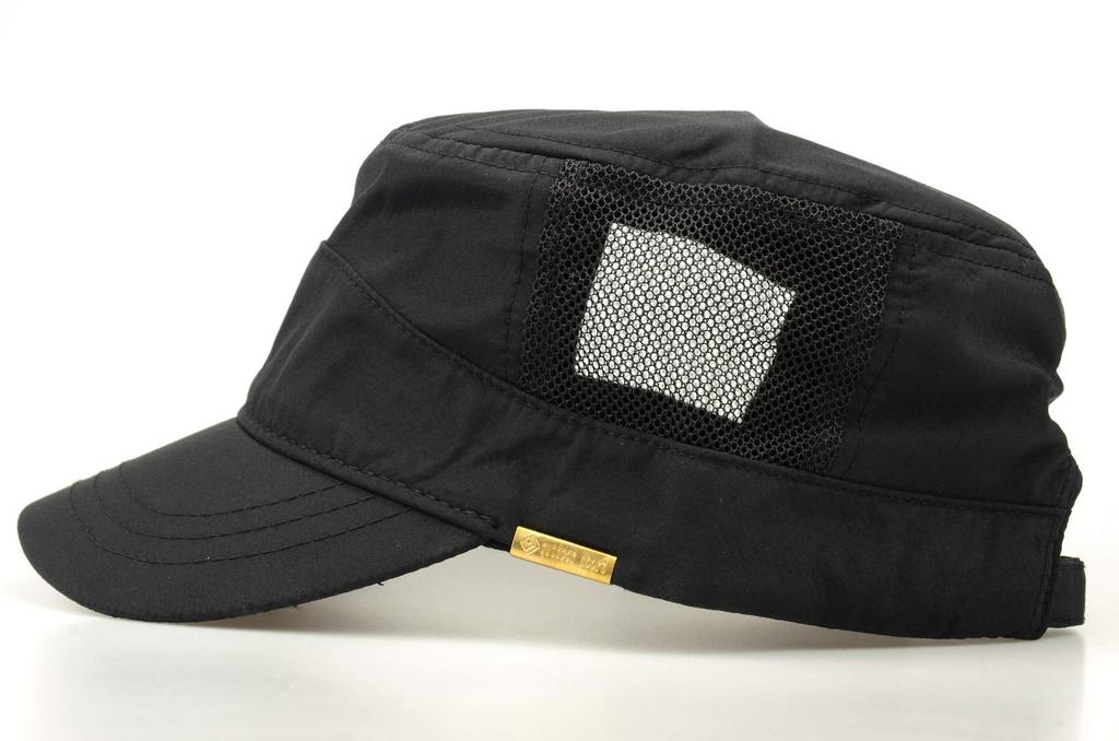 RF Work Plus Sommer Unifarben Militärstil Herrenkappe, Größe, Hut, 60-65cm, Mesh, Schnelltrocknend, Leichtgewicht, Farbe, (Schwarz)