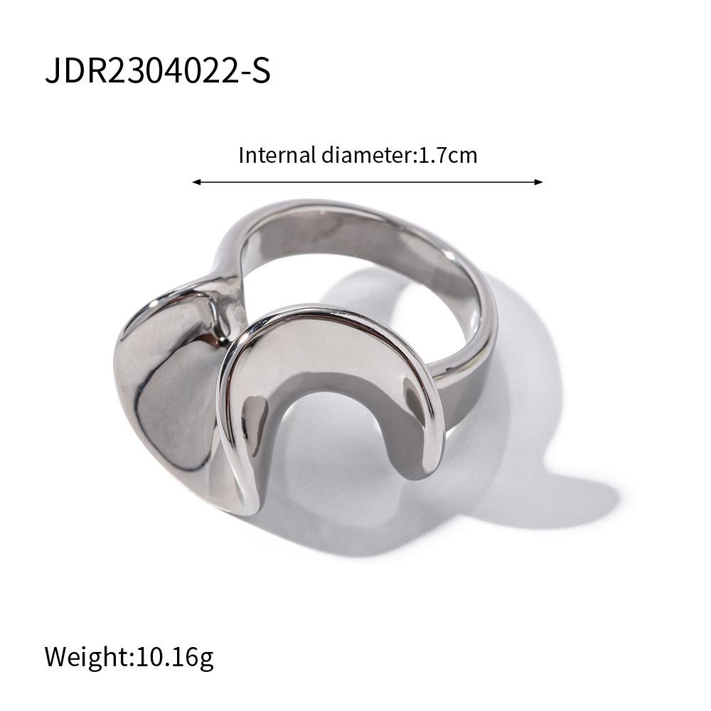Golden Steel Spherical Personality Ring For Women Large Small Ball Design High End Minimalist Niche Accessory