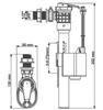 Filling Valve For Toilet Cistern, Universal Size 1/2"" And 3/4""