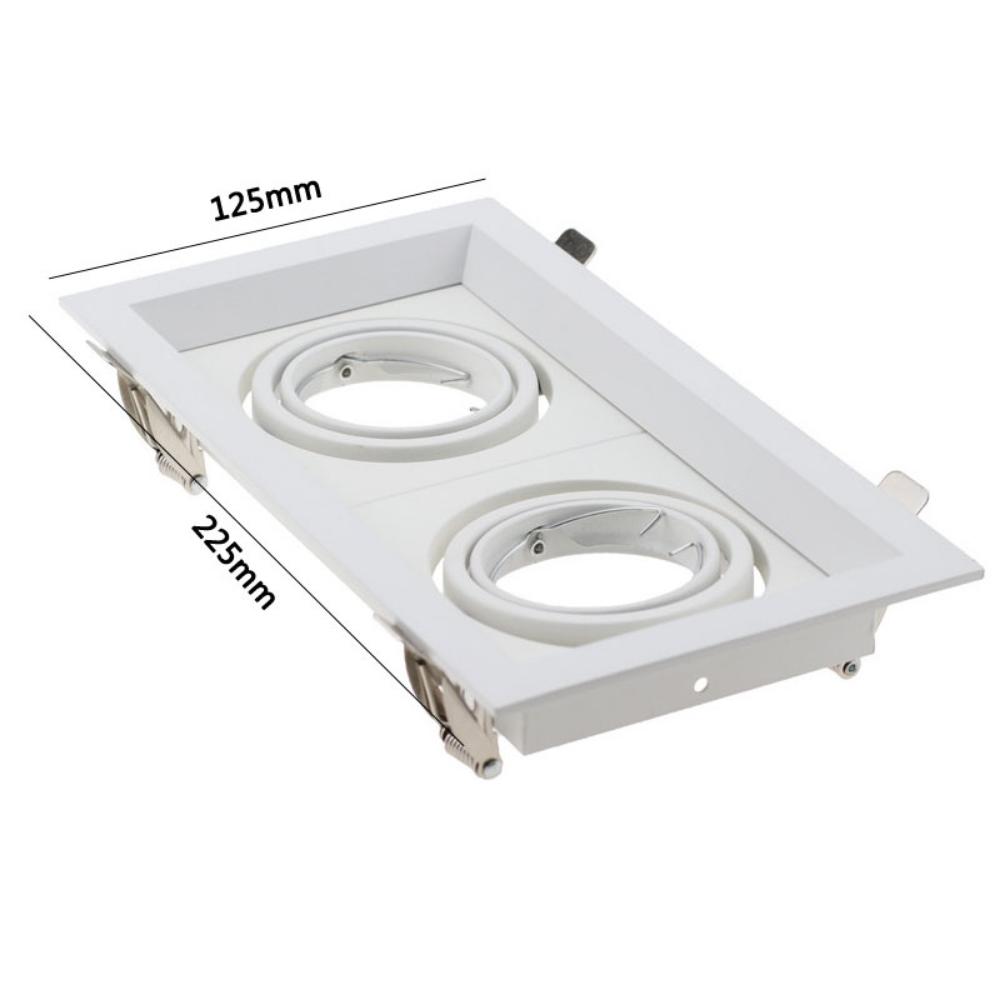 JOYINLED Square Recessed Spotlight Aluminum LED Downlight Frame MR16 GU10 Fitting Housing Fixture for Ceilings Black White