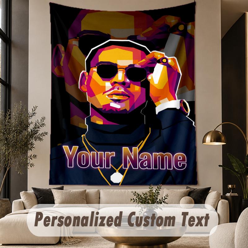 Custom Text Printed Tapestry Apache 207 Pattern Large Wall Hanging Indoor Room Decor