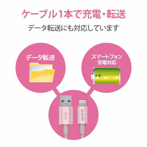 ELECOM Lightning Cable Lightning iPhone Charging Cable Aluminum Connector Semi-Heavy Duty [Compatible with iPhone 13 / 12 / SE (2nd Generation)] Apple