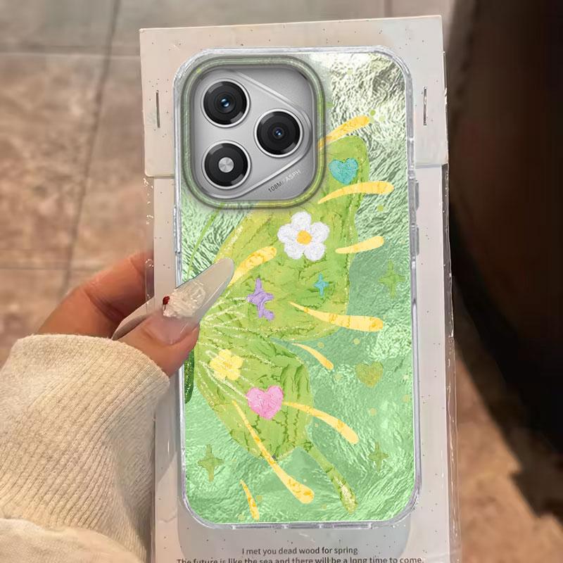 Case For Honor 400 Lite 200 Pro 200 Lite X9c X9a X8b X8a 5G Phone Cover Green Black Butterfly Gradient Pattern For Honor 200 Bag