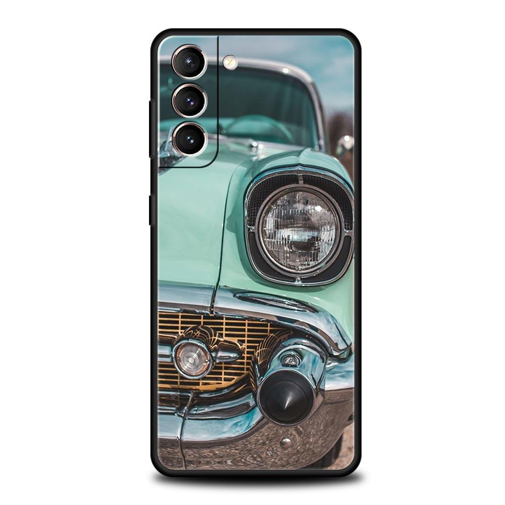 Classic Vintage Old Retro Car Phone Case For Samsung Galaxy S24 S23 S22 S20 Ultra S21 FE 5G S10 S9 Plus S10E S8 Soft Cover