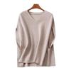 Autumn/Winter 2026 Red V-Neck Batwing Sleeve Sweater