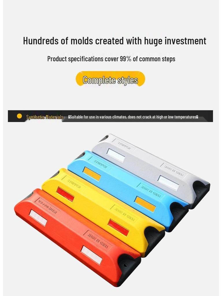 Rubber-Plastic Double Wheel Stopper Parking Device