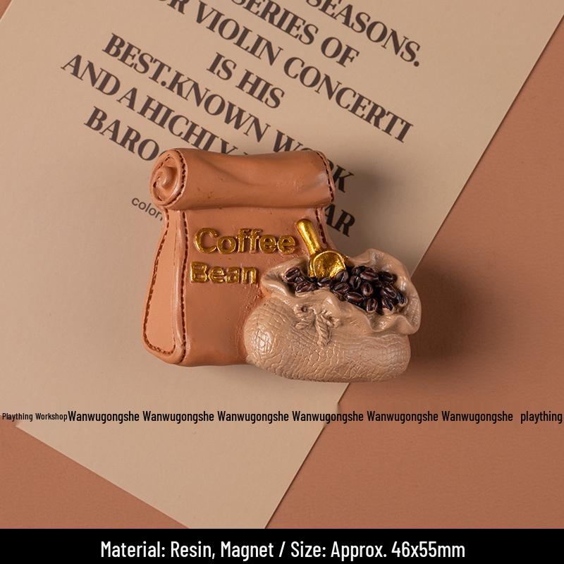 Nordic 3D Korean Food Play Fridge Magnet - Creative Coffee Series