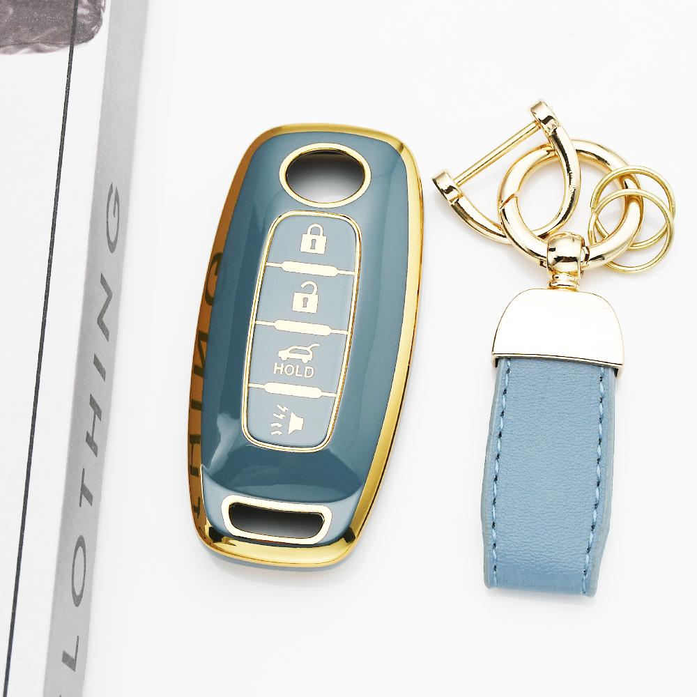 Shell For Nissan Micra Qashqai J11 X-Trail T32 Tiida Pathfinder Leaf Juke Versa Note Patrol Fob Tpu Car Key Case Cover Holder