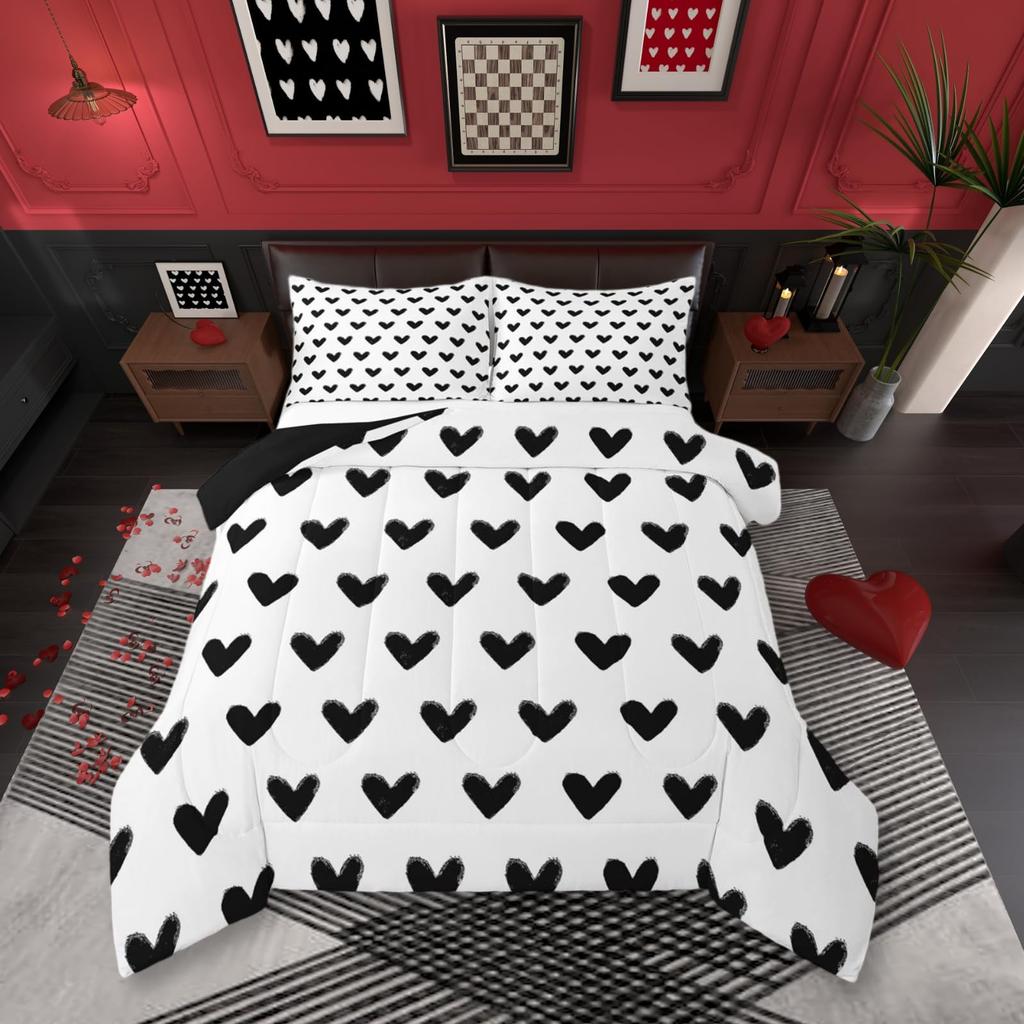 Erosebridal Horse Quilt Twin Size, Farmhouse Western Cowboy Cowgirls Duvet Insert for Kids Boys Girls Teens, Cartoon Kawaii Horse Bedding Se