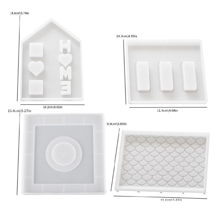 Home House Candle Holder Mold Plaster Concrete Resin Candlestick Silicone Mold Elegant Home Decorations Mould DIYs Craft