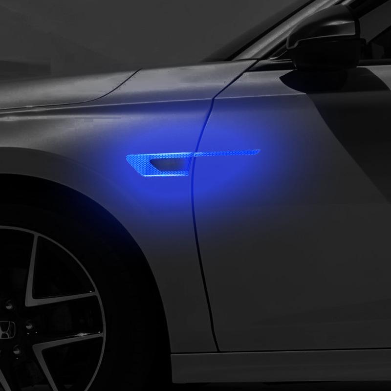 Reflective Carbon Fiber Anti-Collision Car Stickers for Handles, Door Bowl, and Mirrors