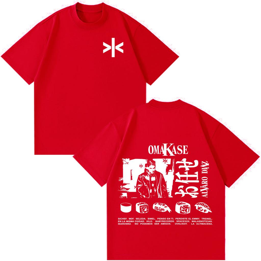 Alvaro Diaz Omakase Album 2026 Tour Merch T Shirt Unisex Unisex Hiphop Tshirt Shortsleeved Cotton Casual Loose Vintage Tshirts