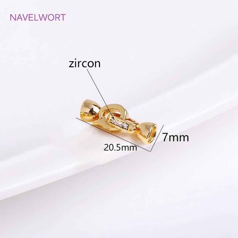 18K Gold Plated Pearl Clasps For Bracelet Making,Inlaid Zircon Brass Connector Clasps For Jewelry,DIY Accessories Wholesale