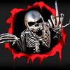 Personalized Skull Middle Finger Car Decoration Decal Waterproof Car Sticker Suitable for All Kinds of for Cars 15x14cm