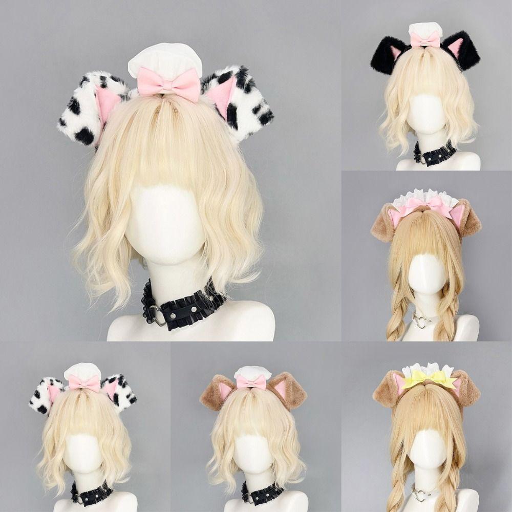Kochmütze Hund Ohr Stirnband Lolita Cosplay Kopfreif Süßes Haarband Cosplay Performance