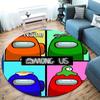 Among Us Custom Name Round Area Rug,Carpet Rug for Living Room Bedroom Sofa Playroom Decor,Non-slip Floor Mat